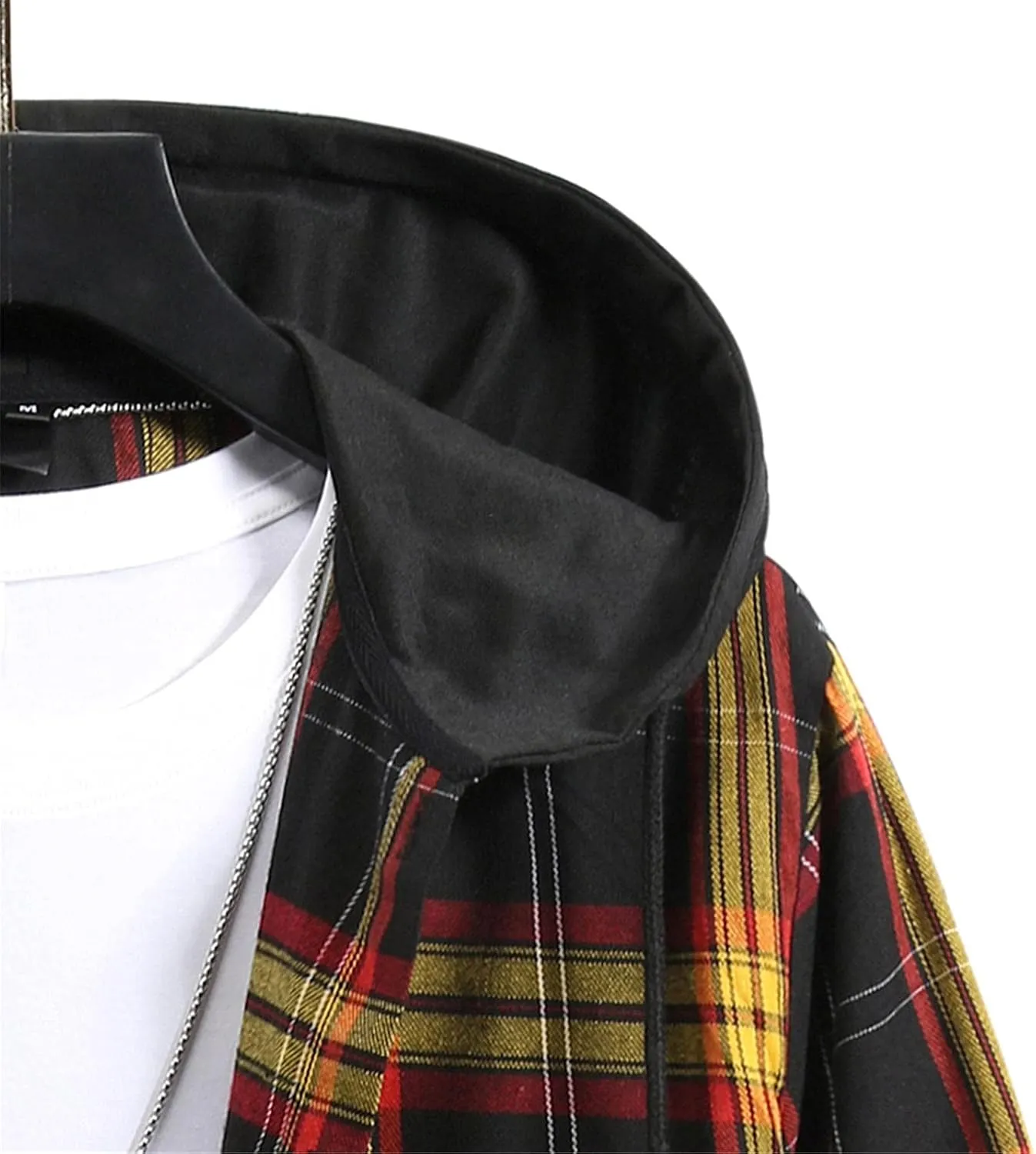 LCMTWX Mens Plaid Jacket Winter Plaid Lapel Pocket Loose Coat Jacket Woolen Coat Top Blouse Fleece Button Down Jackets