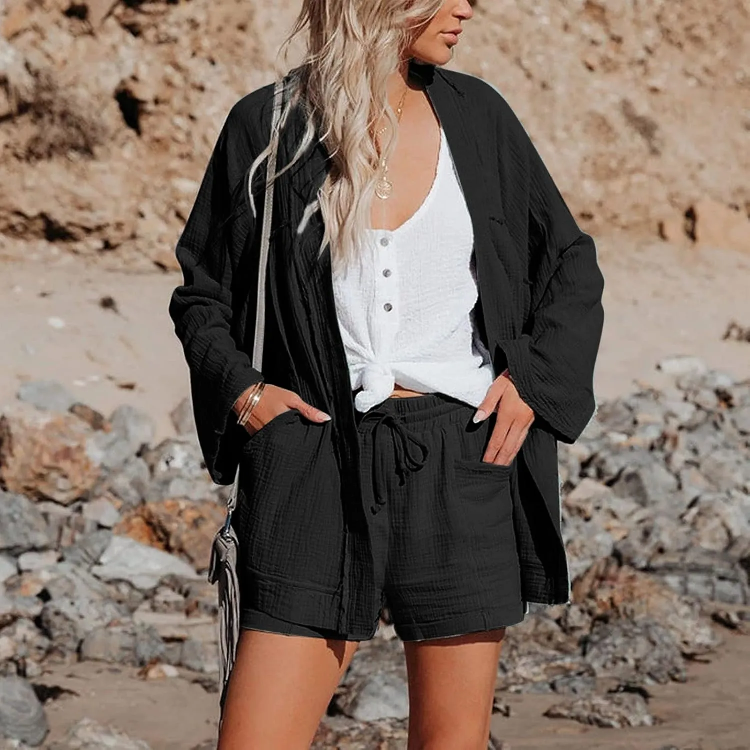 LCMTWX Shorts for Women Casual Pants High-Waist Sports Loose Shorts Casual Fashion Pants Shorts for Women Denim Shorts