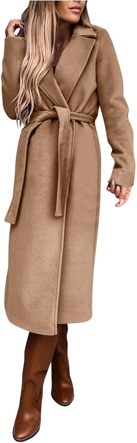 LCMTWX Winter Coat Women Long Suit Collar Printed Pocket Jacket Womens Winter Coats Trench Coat Women Coats for Women