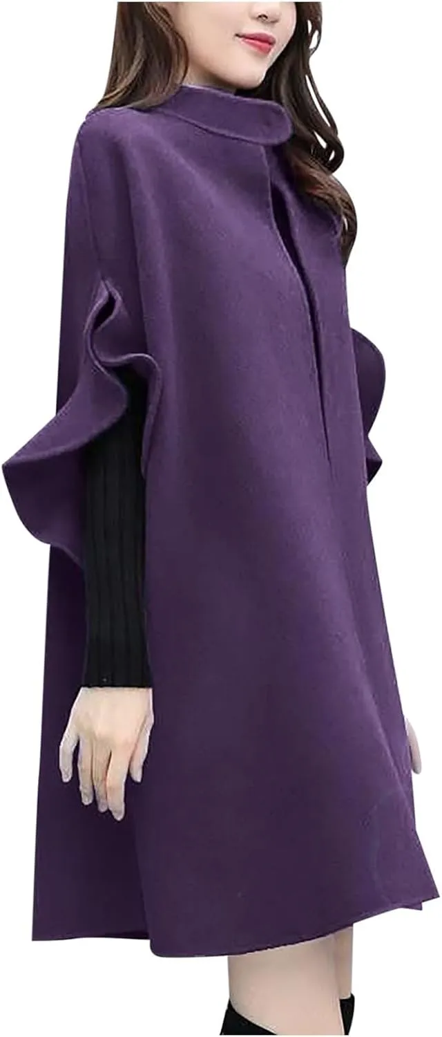 LCMTWX Women's 2023 Fashion Winter Coat Office Sleeveless Button Woolen Jacket Coat Winter Coat Women Womens Trench Coat