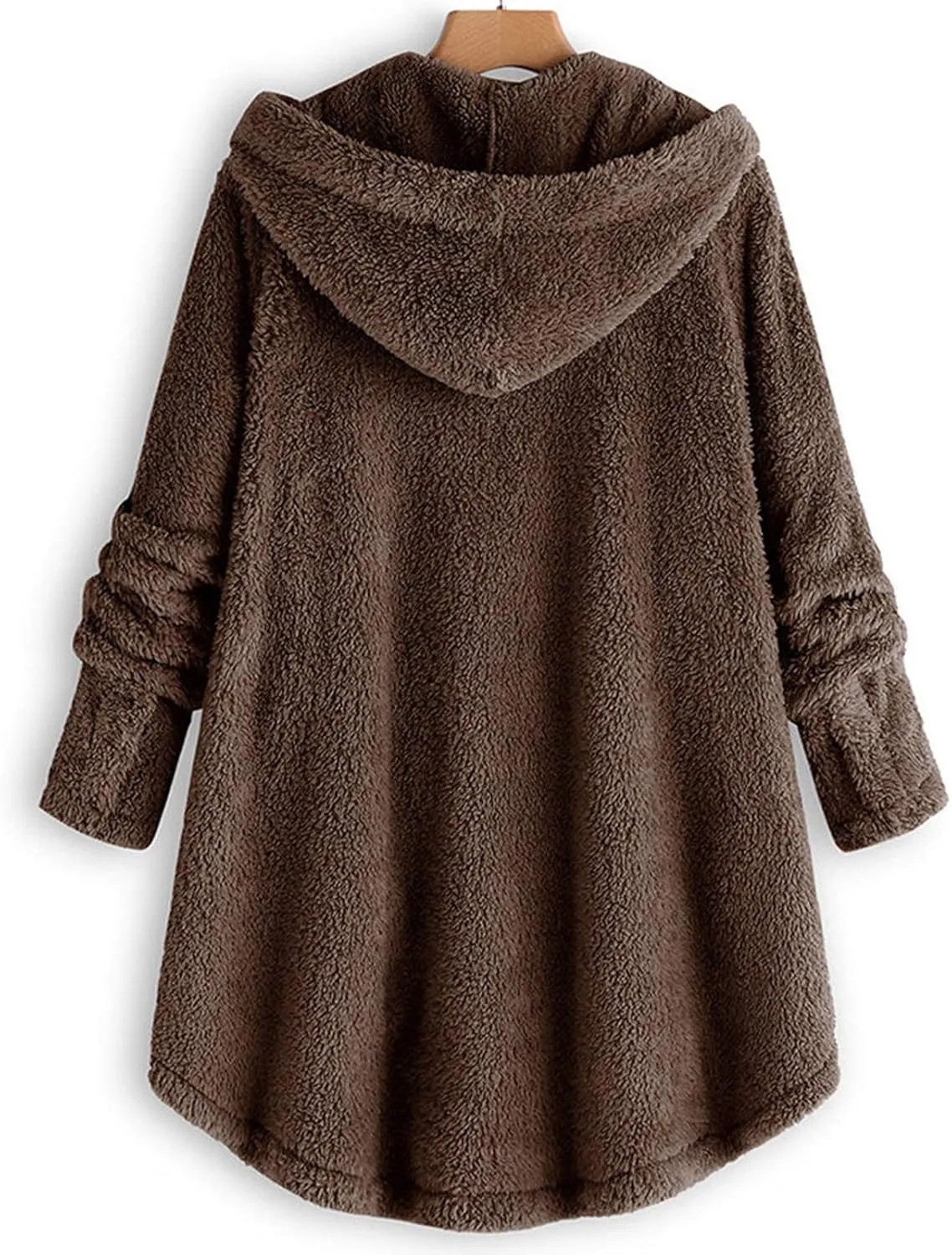 LCMTWX Womens 2023 Winter Fuzzy Fleece Jacket Fleece Sleeve Plus Size Women Women's Coat Solid Oversized Fuzzy Fleece De