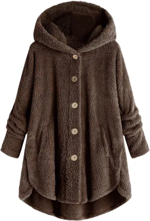 LCMTWX Womens 2023 Winter Fuzzy Fleece Jacket Fleece Sleeve Plus Size Women Women's Coat Solid Oversized Fuzzy Fleece De