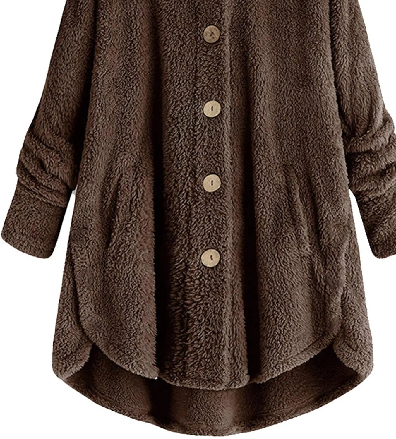 LCMTWX Womens 2023 Winter Fuzzy Fleece Jacket Fleece Sleeve Plus Size Women Women's Coat Solid Oversized Fuzzy Fleece De