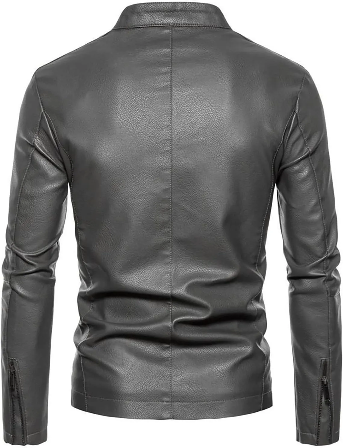 Leather Jacket Men Fleece Lined Motorcycle Jacket Waterproof Biker Jacket Plus Size Winter Coat Casual Moto Jacket