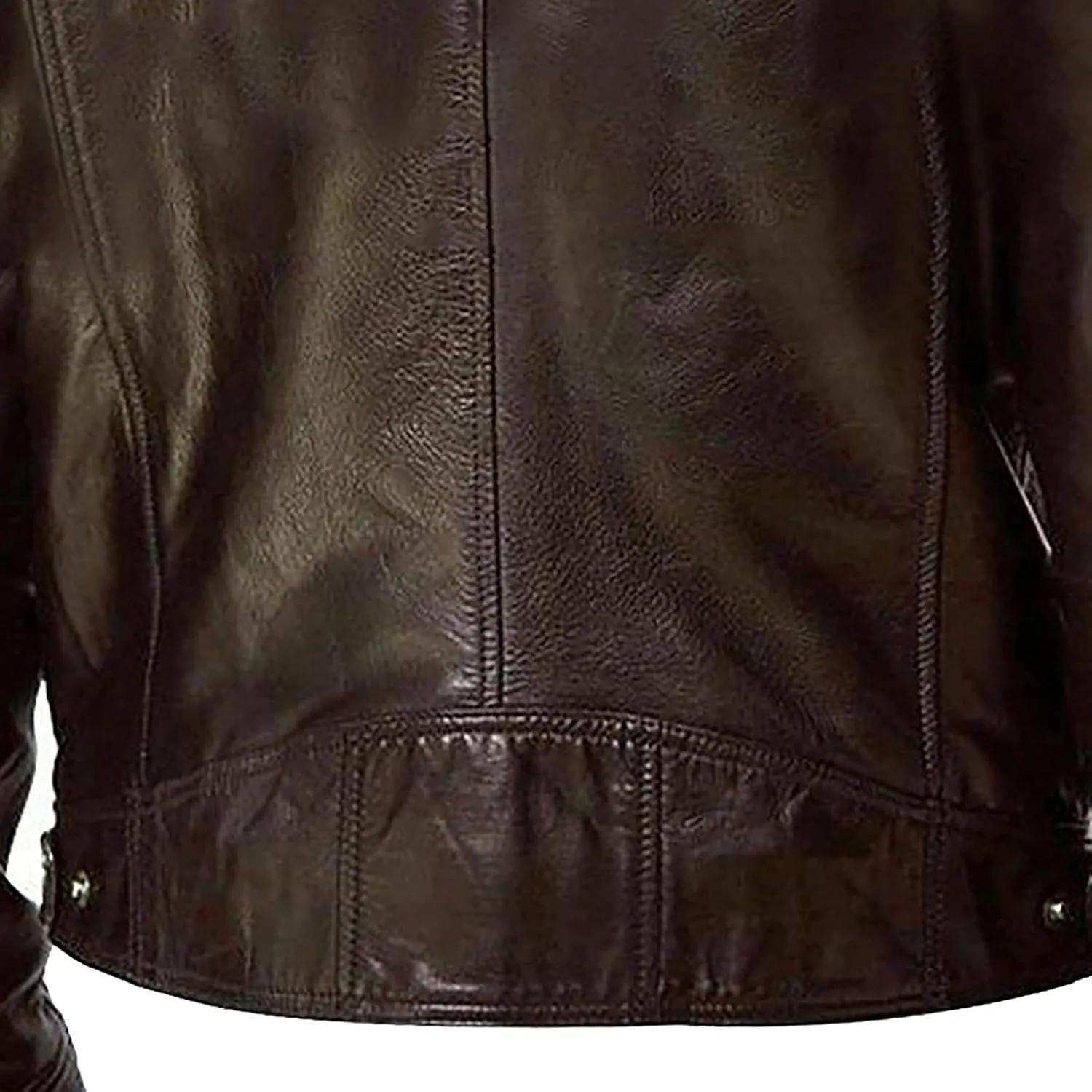 Leather Jacket Men Plus Size Zip Up Stand Collar Jackets Casual Faux Leather Motocycle Coats Cool Outwear With Pockets