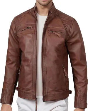 Leather Jacket Men Stand Collar Moto Jacket Plus Size Steampunk Jacket Waterproof Biker Jacket Casual Winter Coat