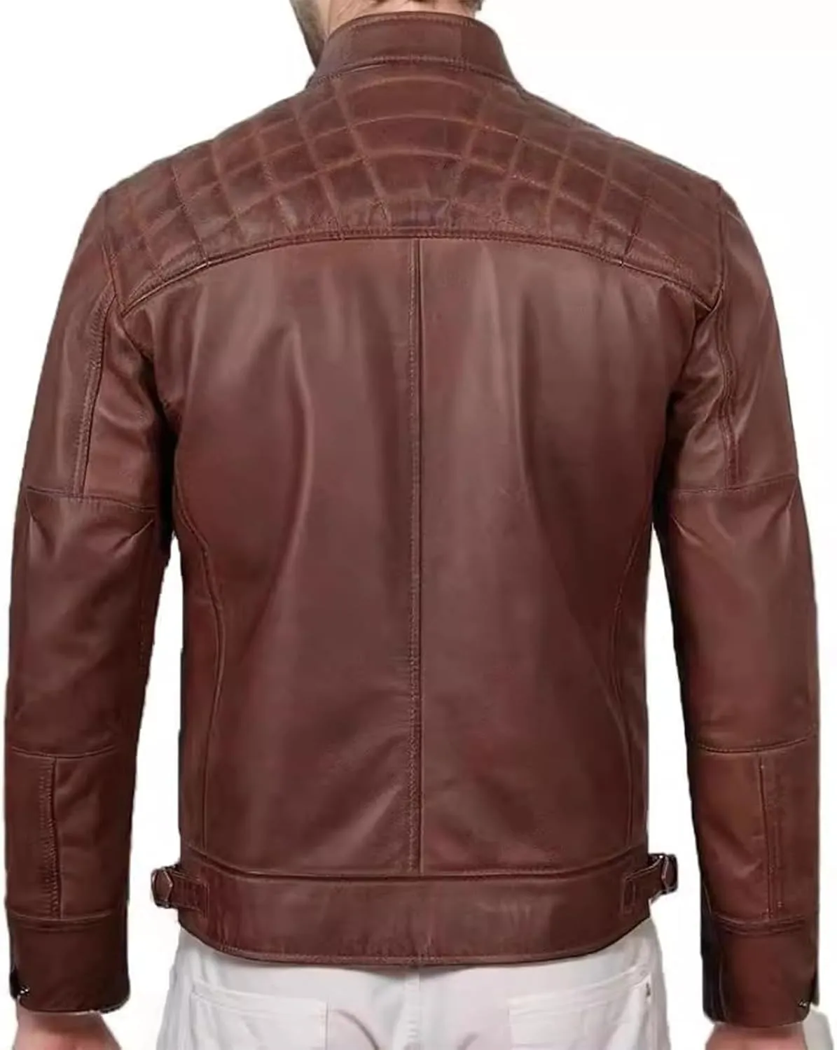 Leather Jacket Men Stand Collar Moto Jacket Plus Size Steampunk Jacket Waterproof Biker Jacket Casual Winter Coat