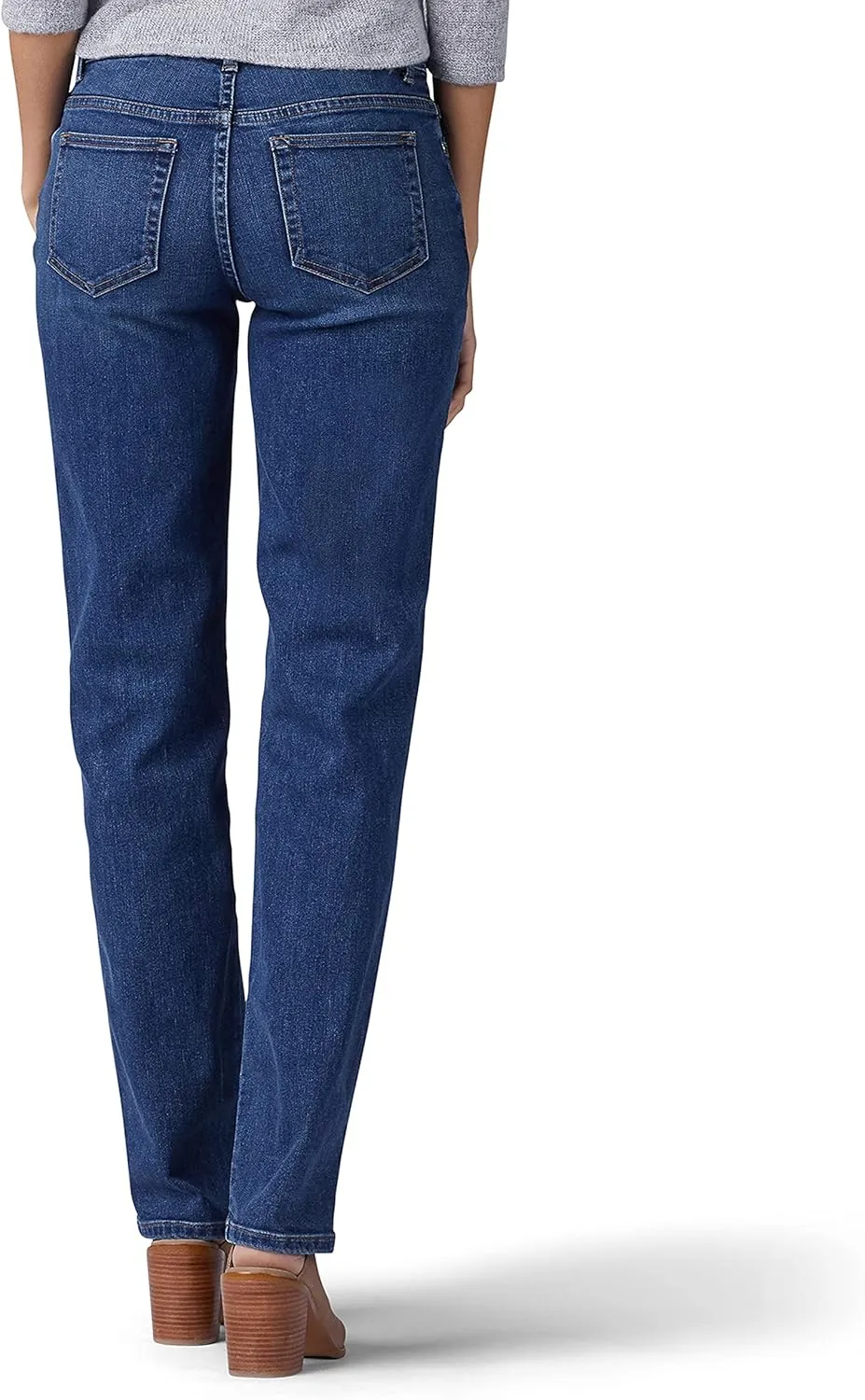 Lee Women's Petite Relaxed Fit Straight Leg Jean