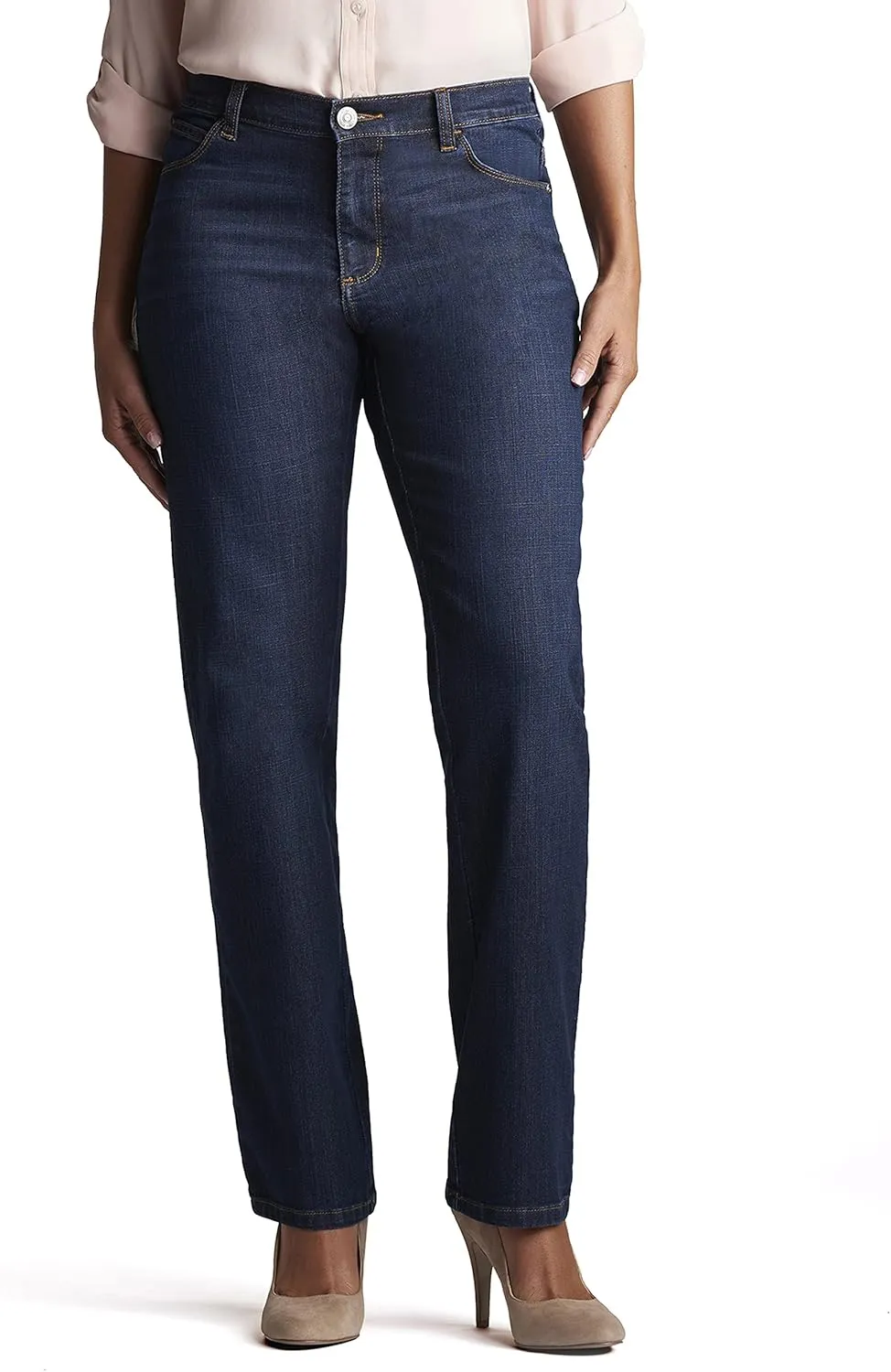 Lee Women's Petite Relaxed Fit Straight Leg Jean