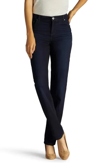 Lee Women's Petite Relaxed Fit Straight Leg Jean