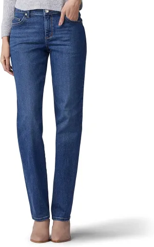 Lee Women's Petite Relaxed Fit Straight Leg Jean