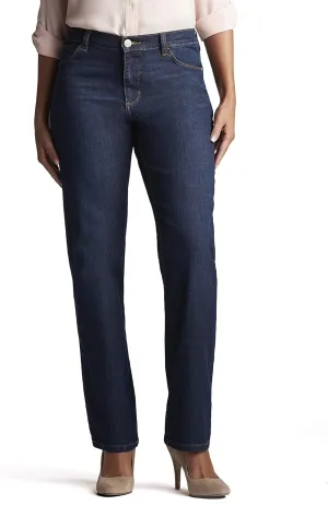 Lee Women's Petite Relaxed Fit Straight Leg Jean
