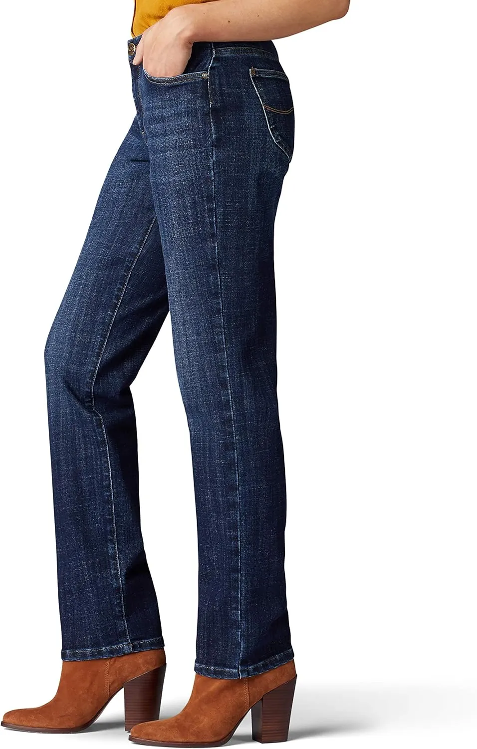 Lee Women's Petite Relaxed Fit Straight Leg Jean