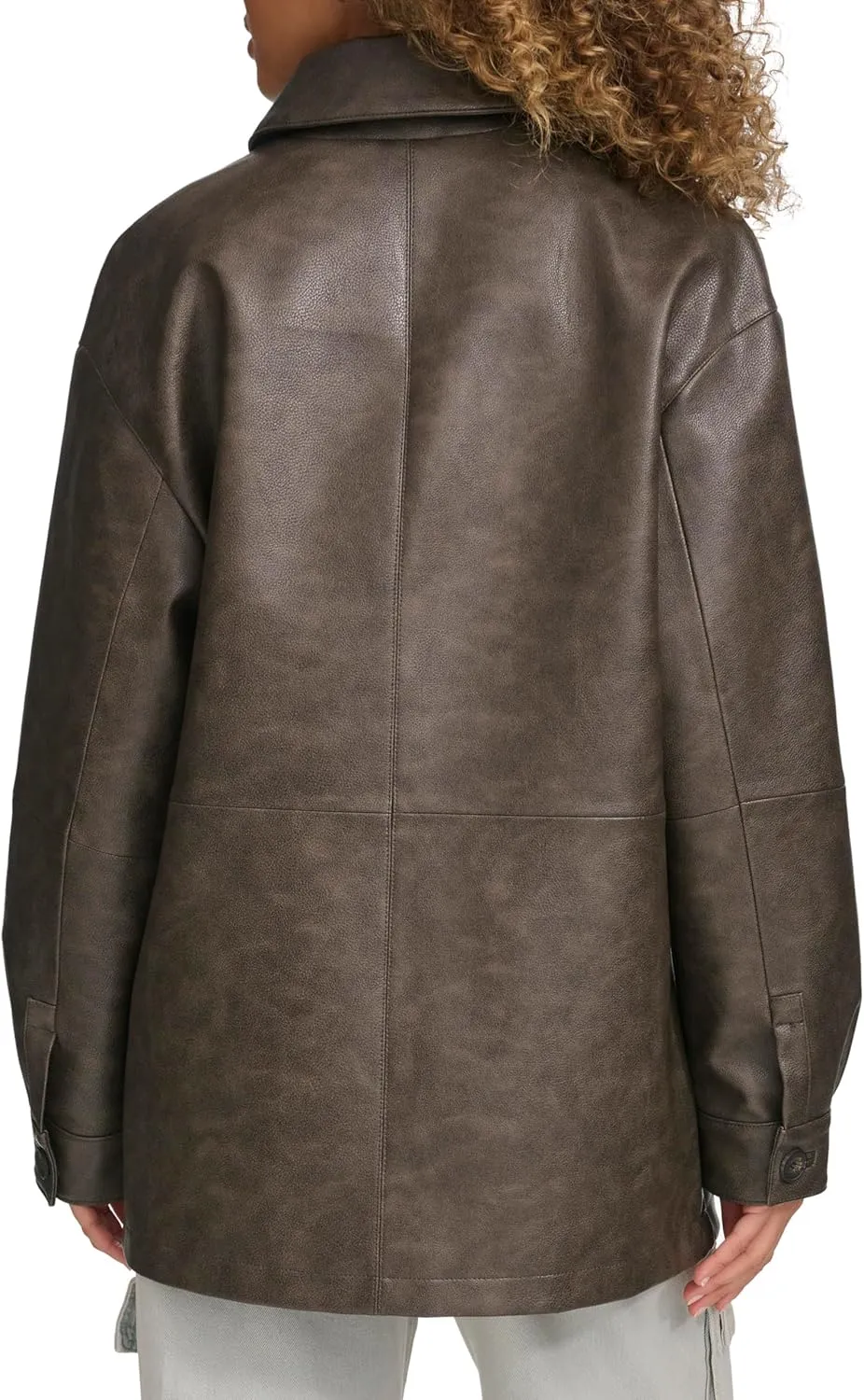 Levi's womens Relaxed Fit Faux Leather Blazer