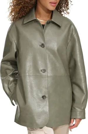 Levi's womens Relaxed Fit Faux Leather Blazer
