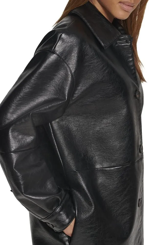 Levi's womens Relaxed Fit Faux Leather Blazer