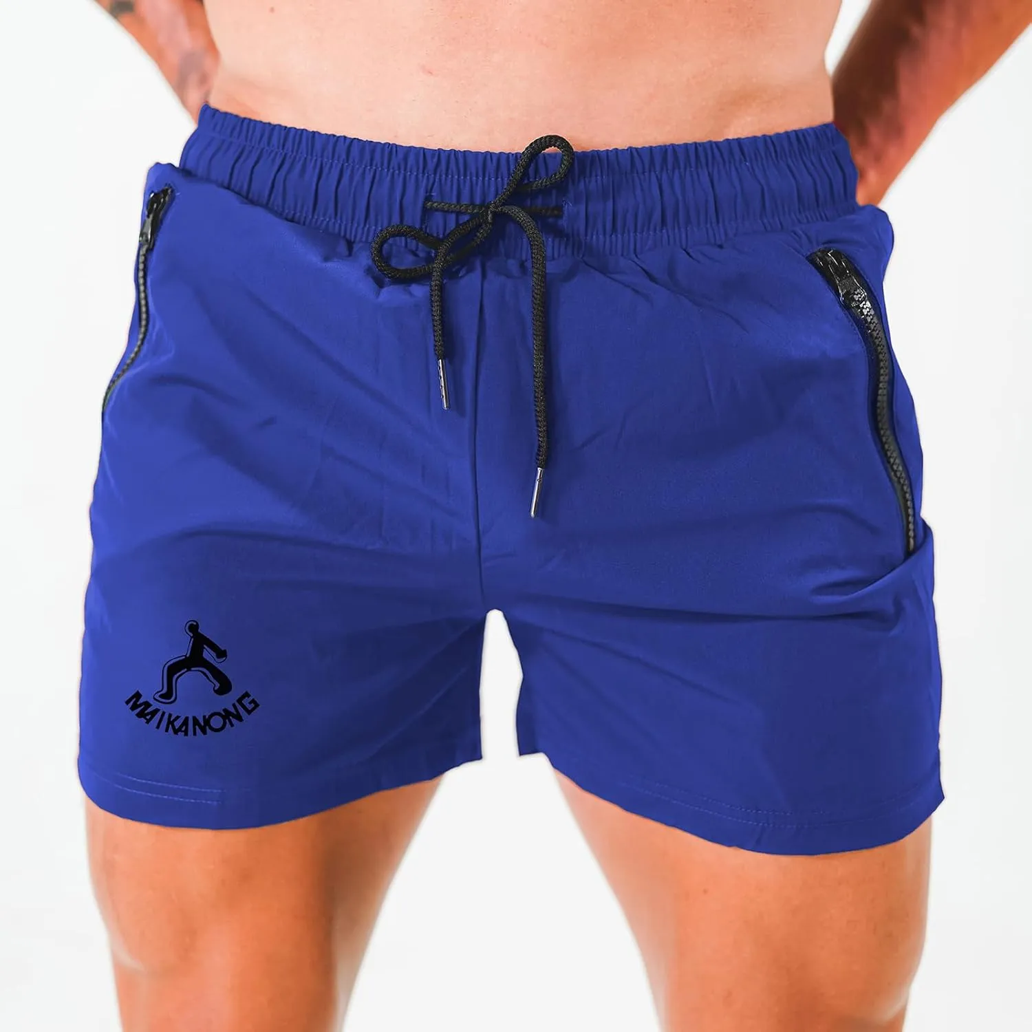 MAIKANONG Mens Workout Gym Shorts Quick Dry Running Shorts with Liner Training Athletic Shorts with Zipper Pockets