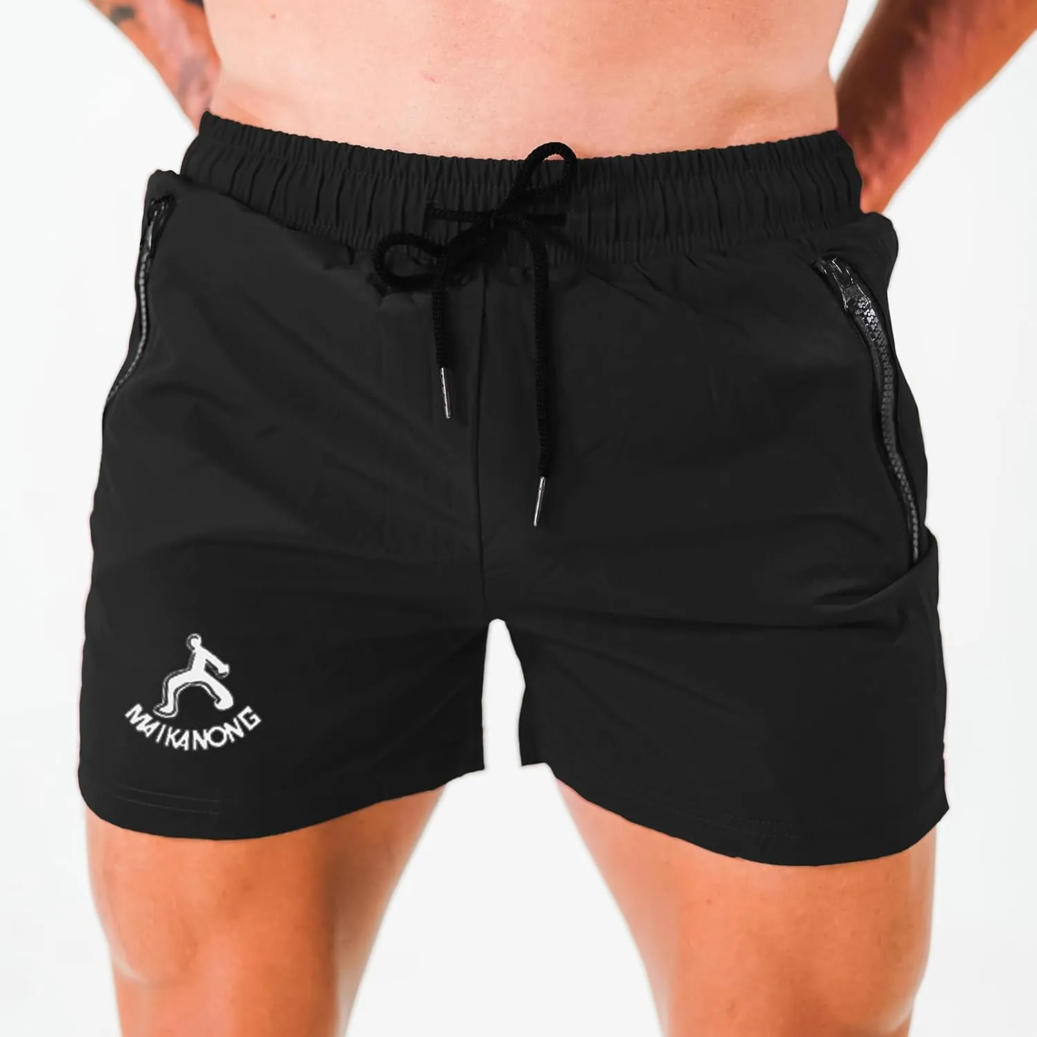 MAIKANONG Mens Workout Gym Shorts Quick Dry Running Shorts with Liner Training Athletic Shorts with Zipper Pockets