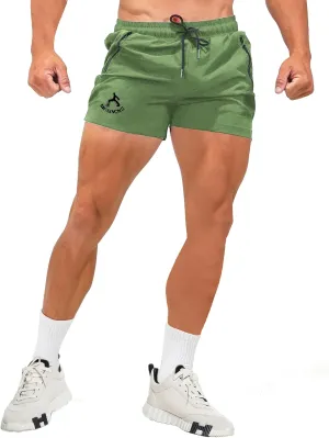 MAIKANONG Mens Workout Gym Shorts Quick Dry Running Shorts with Liner Training Athletic Shorts with Zipper Pockets