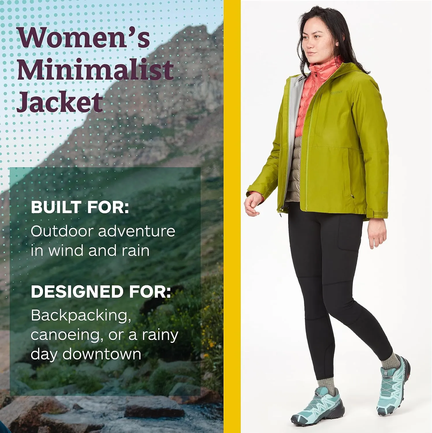 MARMOT Women's GORE-TEX Minimalist Rain Jacket - Packable, Breathable, Durable Wind & Water Protection