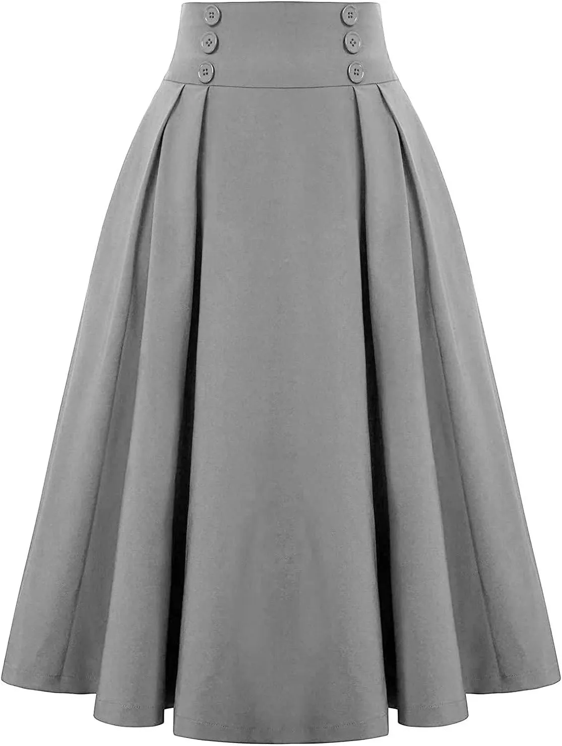 Maxi Skirt Womens Summer Fall High Elastic Waist Pleated Dresses Casual Flared Midi A Line Lady Skirt for Women Trendy
