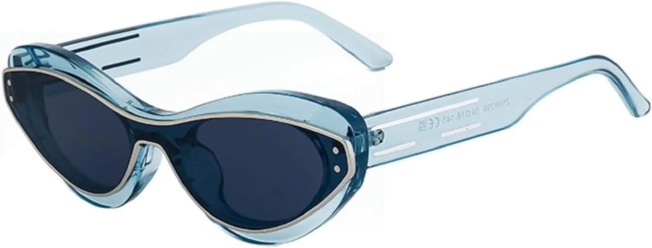 Melrose Sexy Cat Eye Y2K Punk Sunglasses Women Luxury Fashion One-Piece Sun Glasses Vintage UV400 Eyewear For Ladies ZS-98296