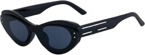 Melrose Sexy Cat Eye Y2K Punk Sunglasses Women Luxury Fashion One-Piece Sun Glasses Vintage UV400 Eyewear For Ladies ZS-98296