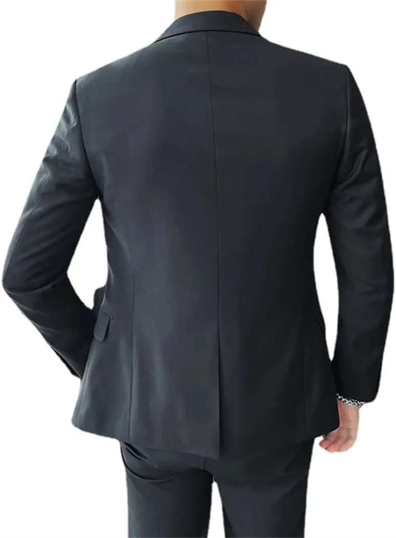 Men Classic Business Suit Jacket Slim Fit Coat Men's Wedding Prom Party Performance Dress Blazers