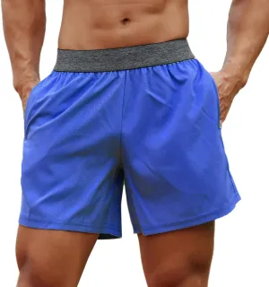 Men Sport Shorts Elastic Waist Pocket Towel Loop Running Basketball Gym Athletic Loose Fit Quick-Dry Casusal Shorts