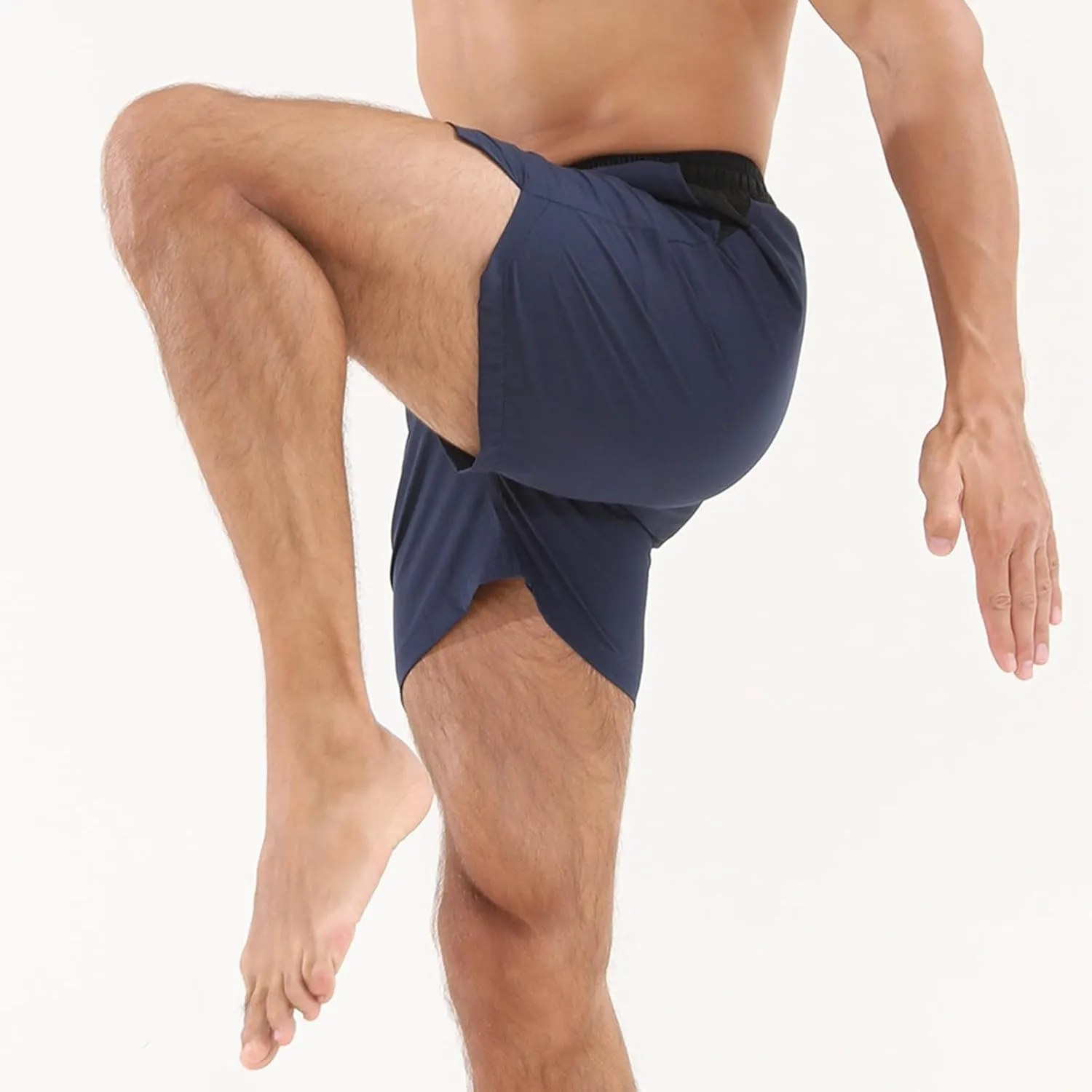Mens Athletic Shorts with Pockets Quick Dry Running Workout Gym Joggers Shorts Casual Drawstring Elastic Waist Pants