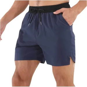 Mens Athletic Shorts with Pockets Quick Dry Running Workout Gym Joggers Shorts Casual Drawstring Elastic Waist Pants