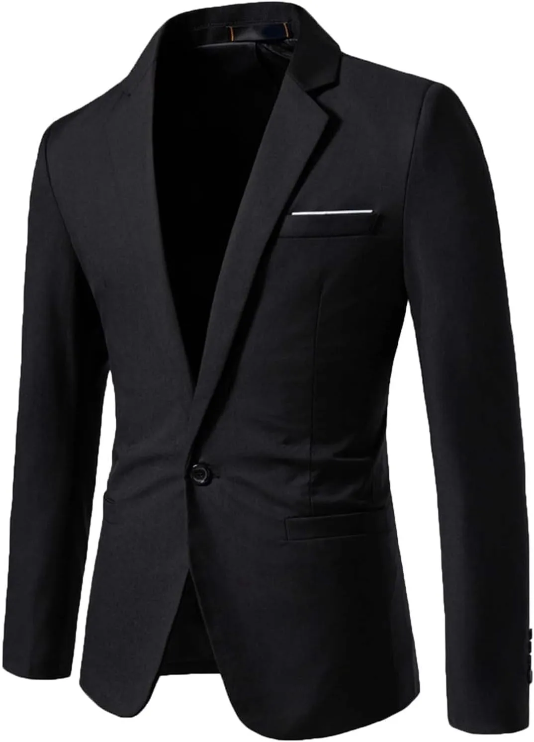 Mens Casual Blazer One Button Slim Fit Lightweight Suit Jacket Stretch Business Sports Coat Blazers with Pockets