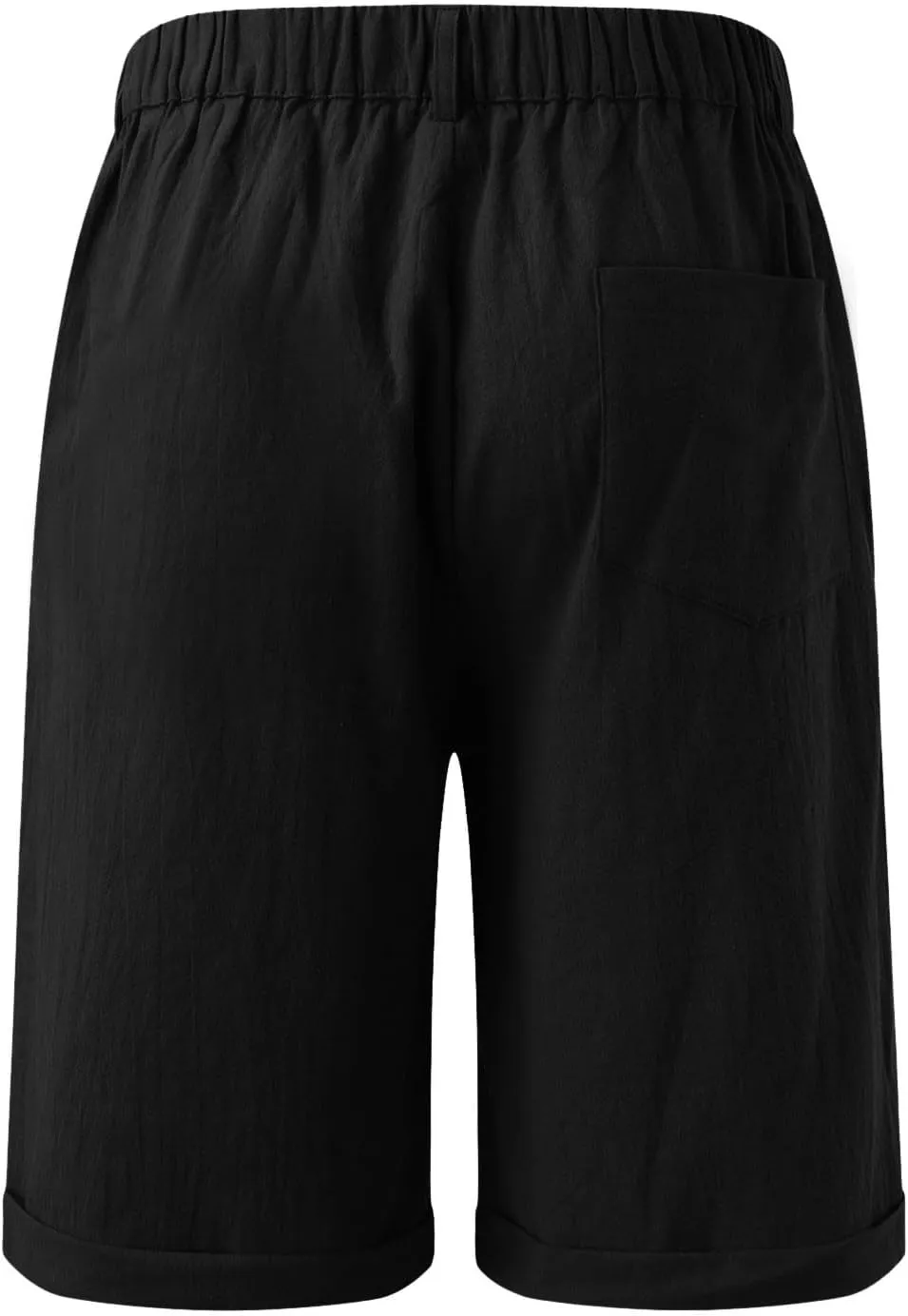 Men's Casual Shorts Lightweight Linen Short Pant Summer Hawaiian Beach Shorts Outdoor Workout Shorts