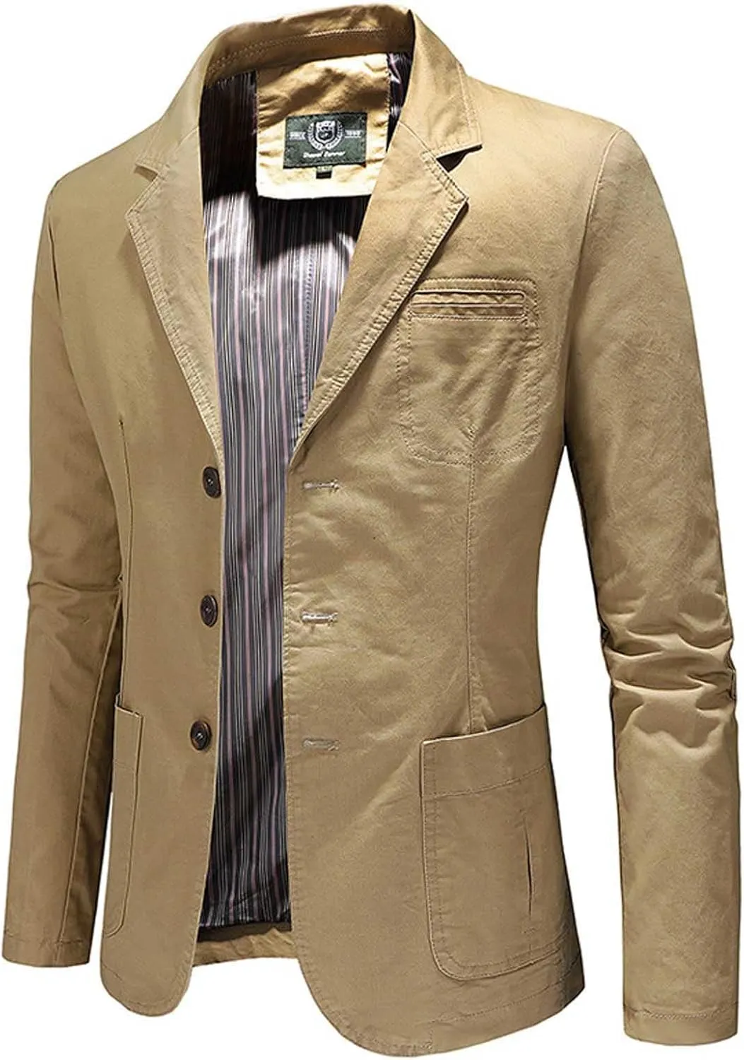 Mens Casual Three Buttons Slim Fit Jacket Autumn Blazer Sport Coat Classic Sport Suit Coats Stylish Lightweight Top