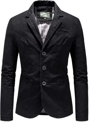 Mens Casual Three Buttons Slim Fit Jacket Autumn Blazer Sport Coat Classic Sport Suit Coats Stylish Lightweight Top