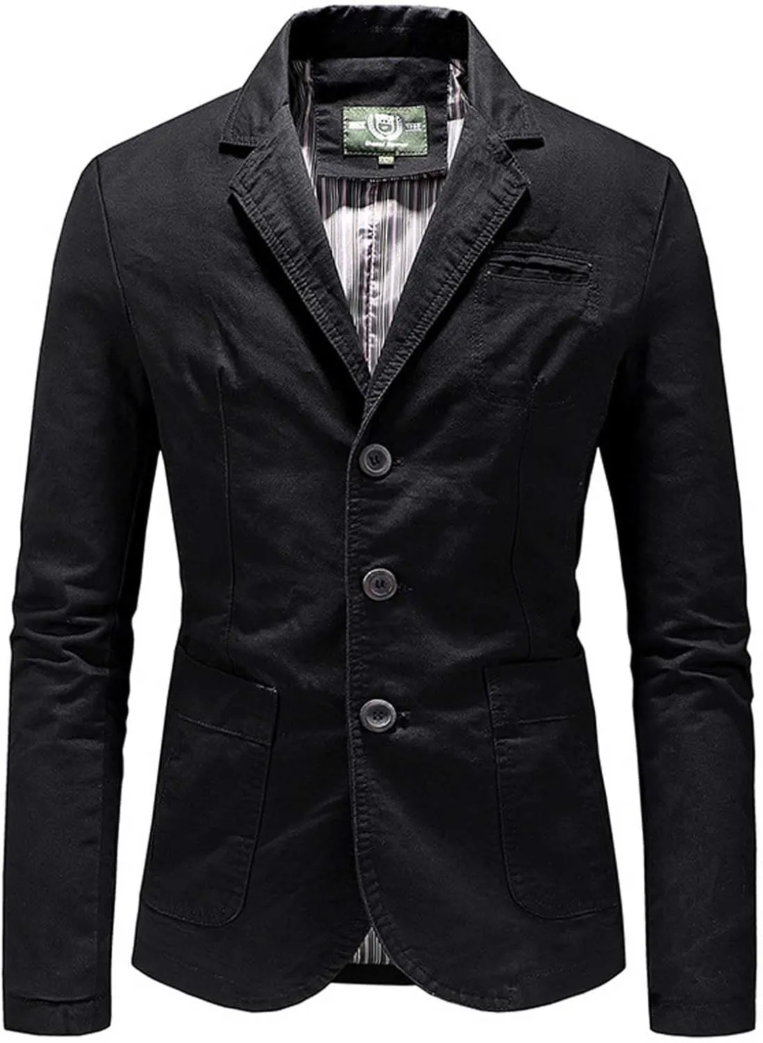 Mens Casual Three Buttons Slim Fit Jacket Autumn Blazer Sport Coat Classic Sport Suit Coats Stylish Lightweight Top