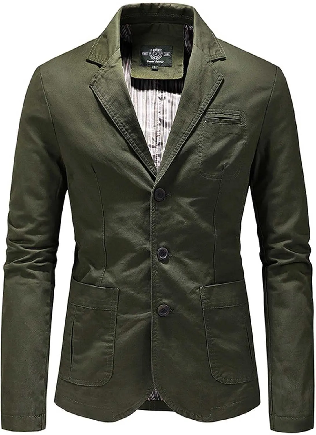 Mens Casual Three Buttons Slim Fit Jacket Autumn Blazer Sport Coat Classic Sport Suit Coats Stylish Lightweight Top