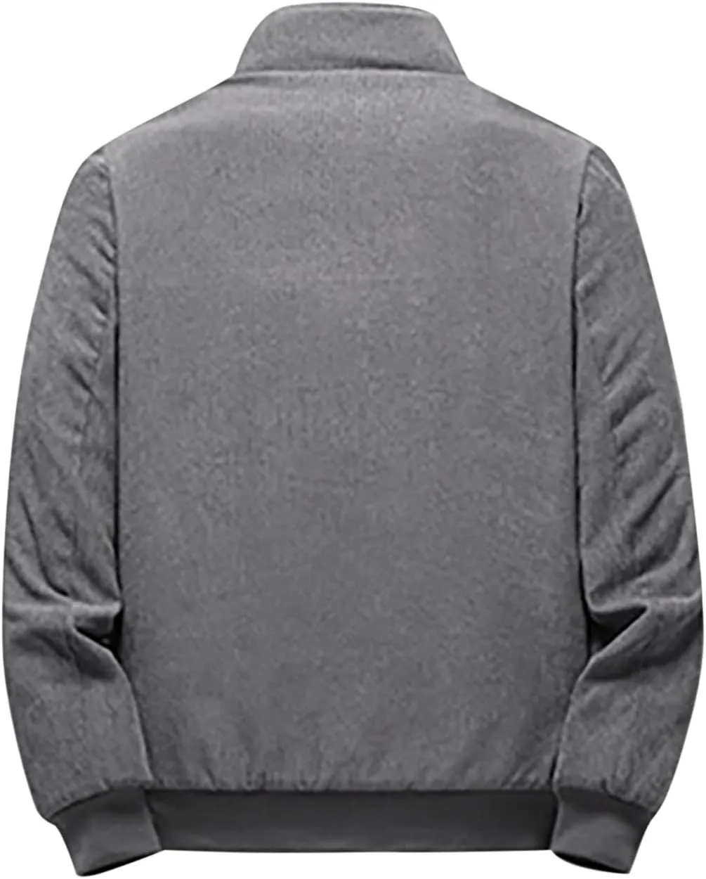 Men's Corduroy Jackets Sherpa Lined Winter Coats Thermal Warm Fleece Jacket Casual Zip Stand Collar Trucker Jackets