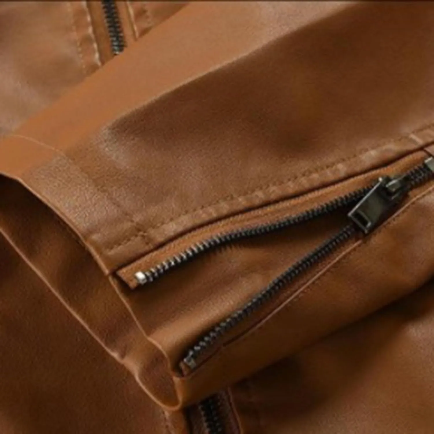 Men's Faux Leather Jackets Collar PU Pleather Motorcycle Jacket Zip Up Slim Fit Workout Retro Casual Moto Biker Coat