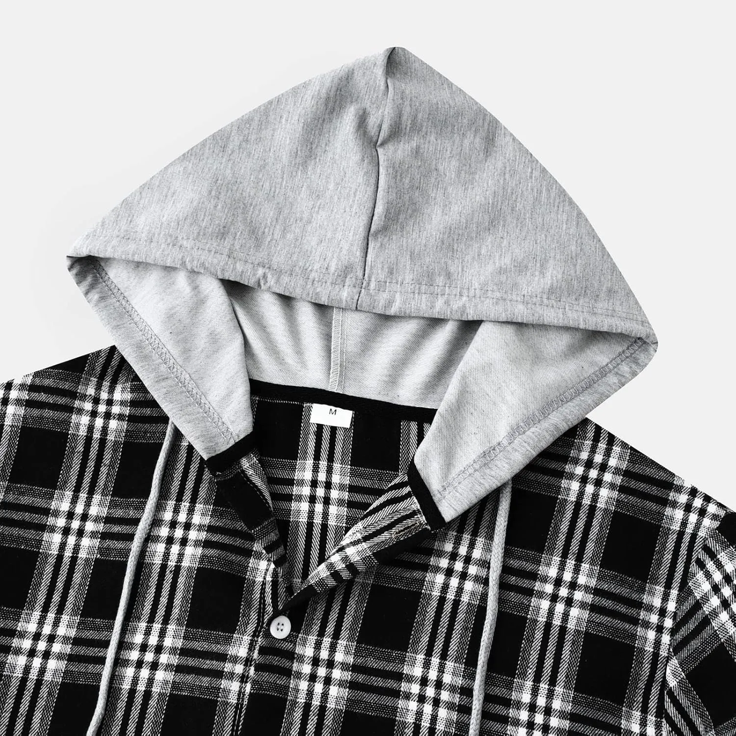 Men's Flannel Shirt Jacket Long Sleeve Plaid Shirt Lightweight Fashion Spring Fall Casual Jackets Hoodies Sweatshirt