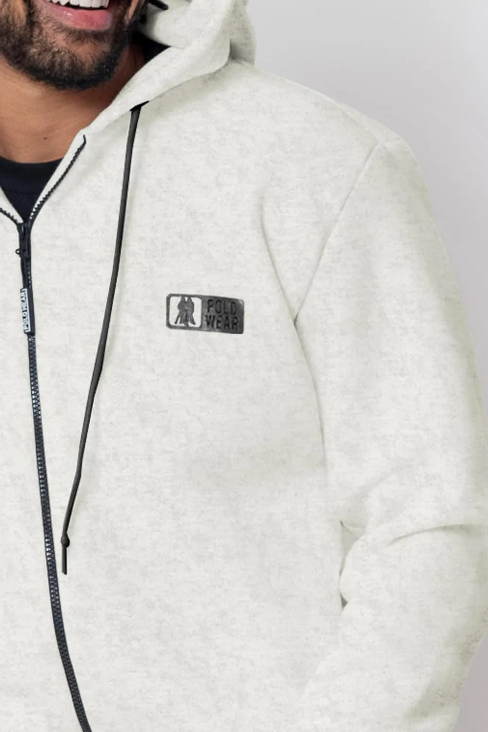 Men's Fleece Full-Zip Hoodie - Stylish Minimalist Pullover Sweatshirt, Soft Comfortable Fabric, Everyday Essential