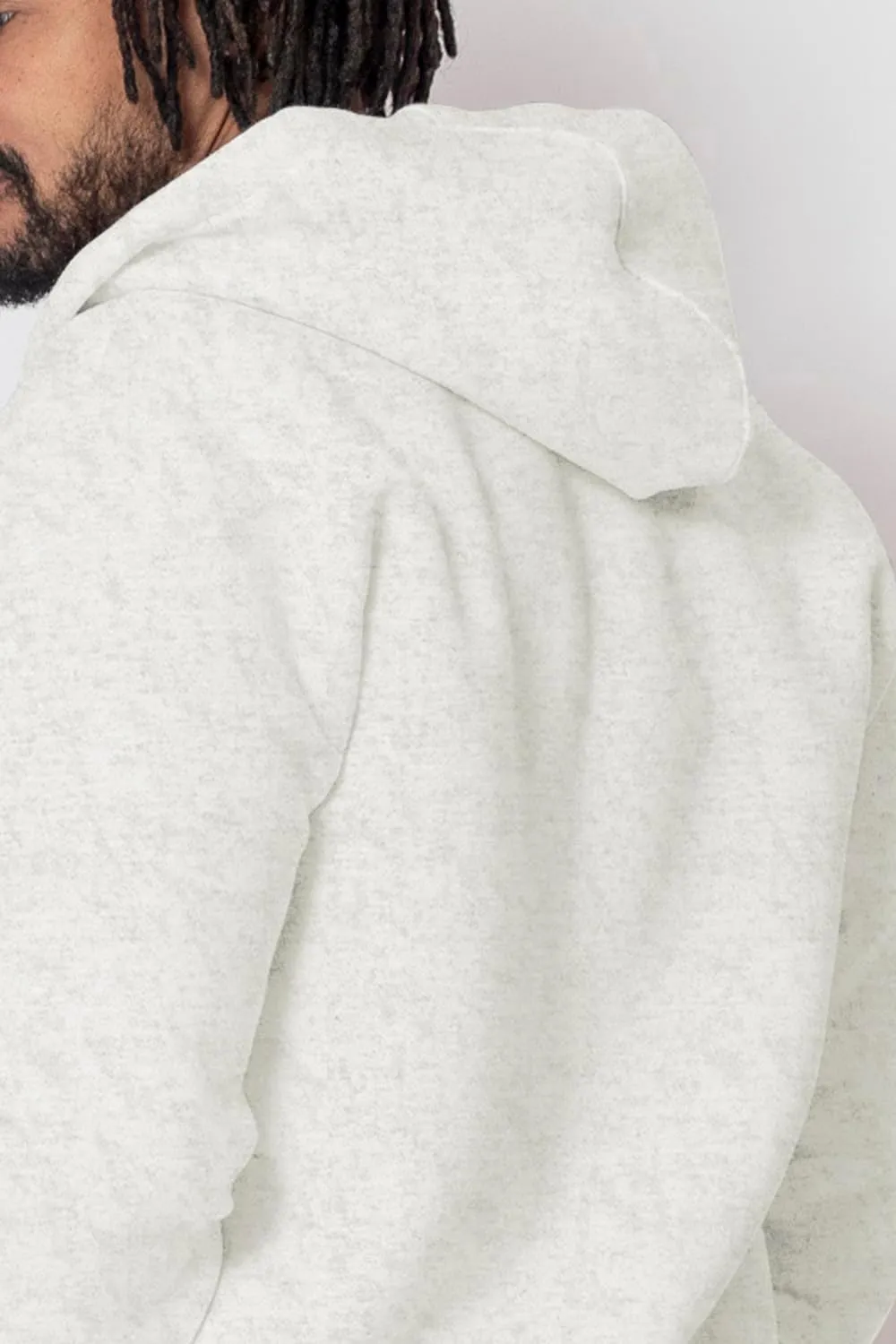 Men's Fleece Full-Zip Hoodie - Stylish Minimalist Pullover Sweatshirt, Soft Comfortable Fabric, Everyday Essential