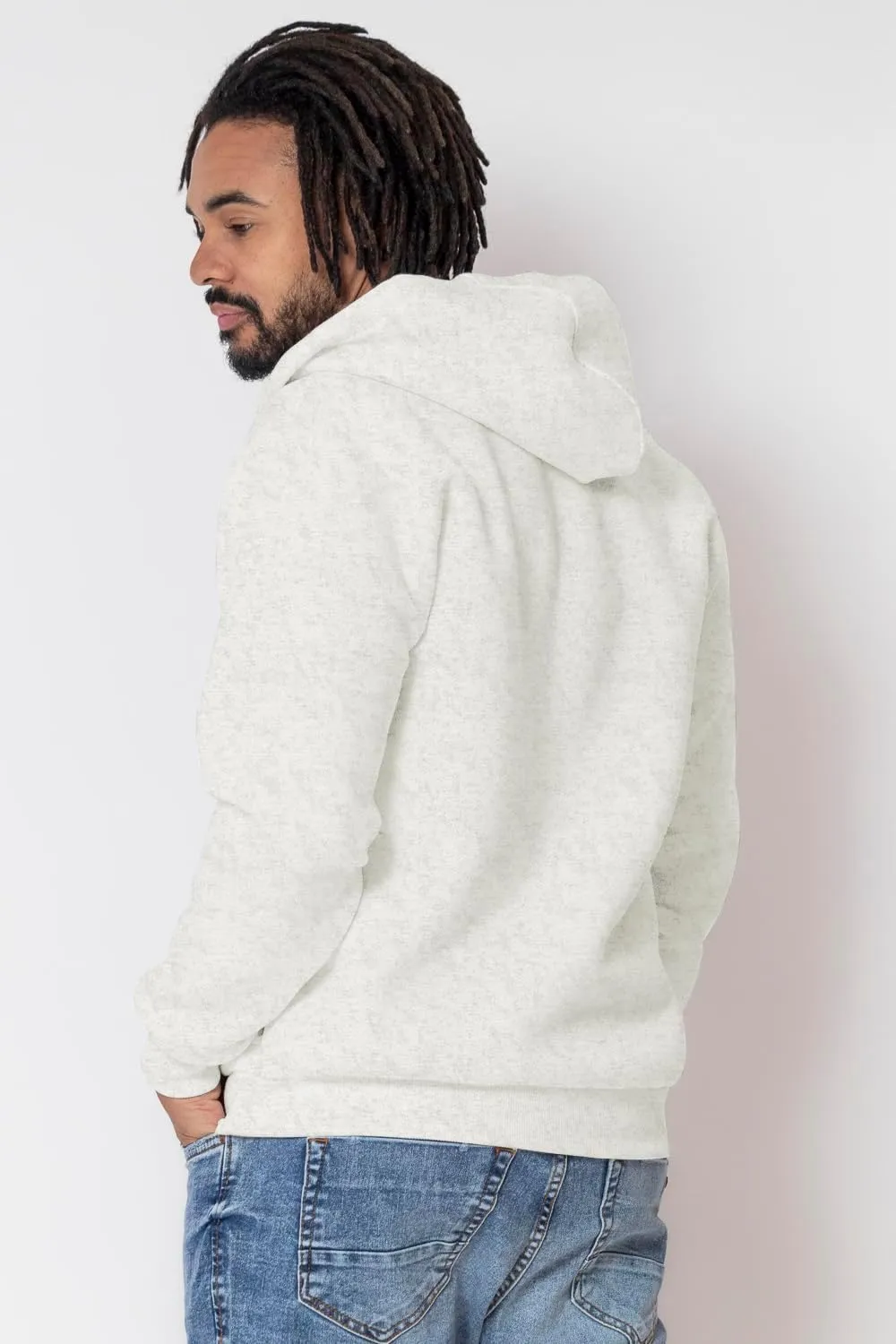 Men's Fleece Full-Zip Hoodie - Stylish Minimalist Pullover Sweatshirt, Soft Comfortable Fabric, Everyday Essential
