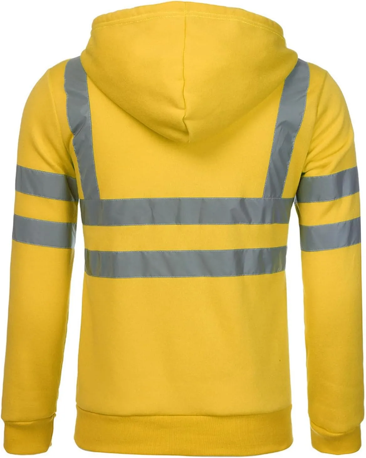 Mens High Visibility Jackets Safety Hoodies Class 3 Reflective Hi-Vis Safety Sweatshirt Fall Winter Work Coats