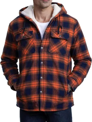 Mens Jacket Winter For Plaid Fashion Lapel Hoodies With Pockets Casual Long Sleeve Coats