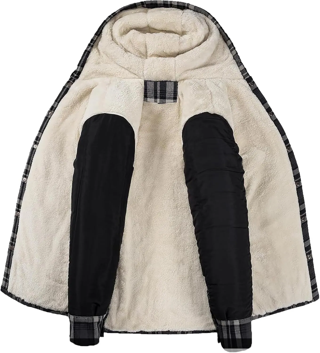 Mens Jacket Winter For Plaid Fashion Lapel Hoodies With Pockets Casual Long Sleeve Coats