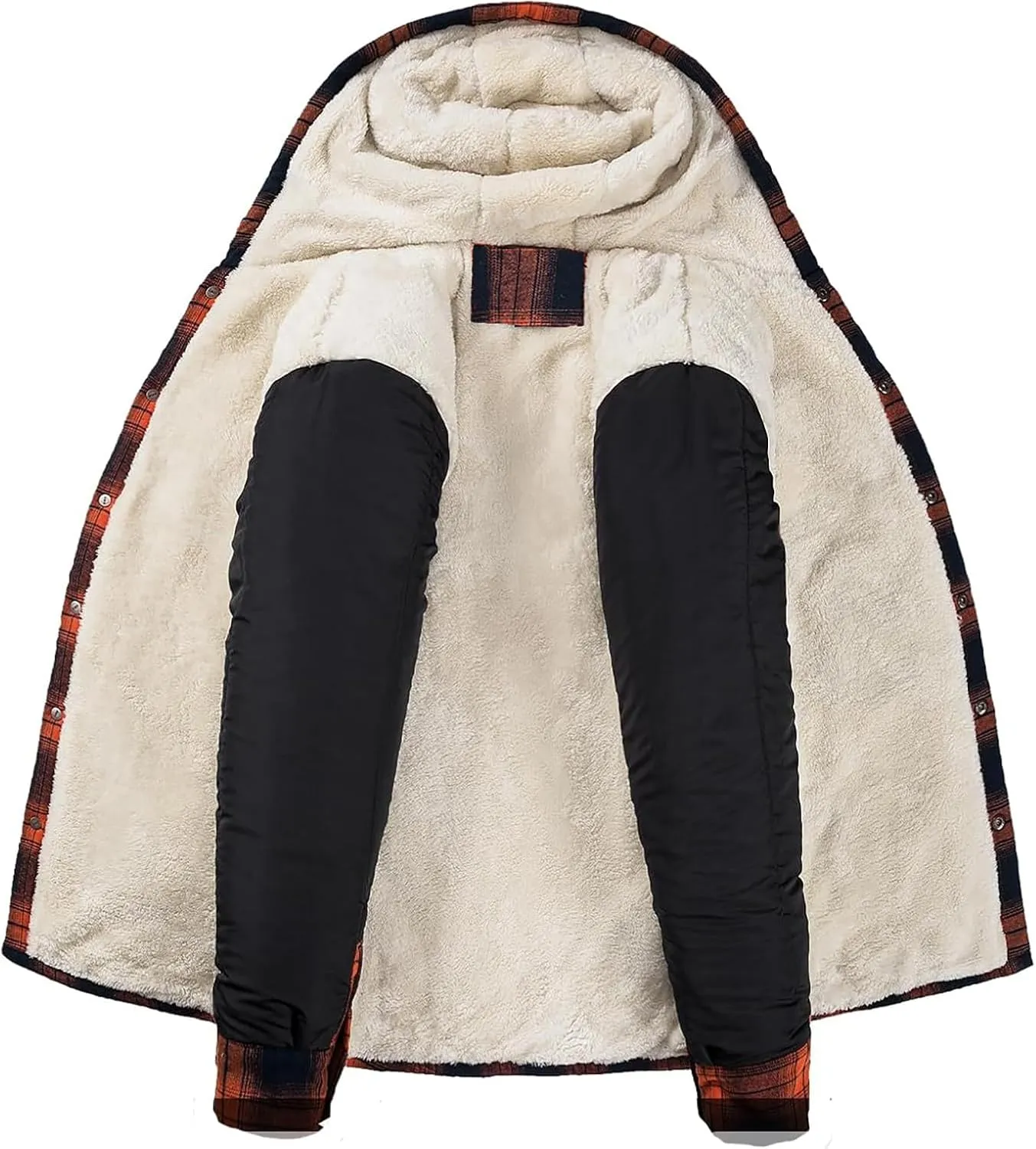 Mens Jacket Winter For Plaid Fashion Lapel Hoodies With Pockets Casual Long Sleeve Coats