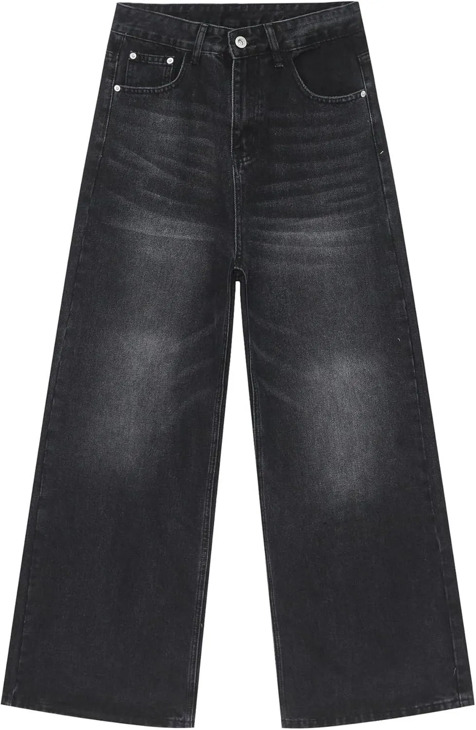Men's Loose Wide Leg Denim Pants Large Size Minimalist Versatile Jeans Oversized Simple Baggy Straight Trousers