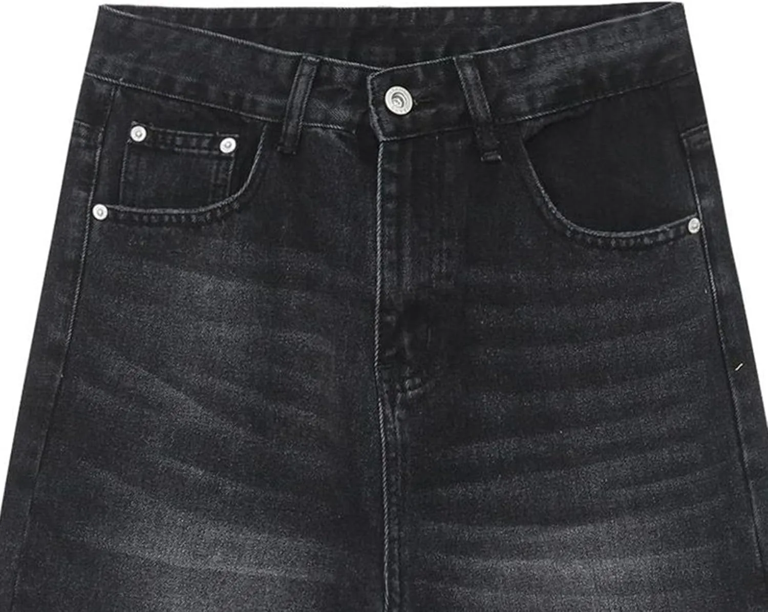 Men's Loose Wide Leg Denim Pants Large Size Minimalist Versatile Jeans Oversized Simple Baggy Straight Trousers