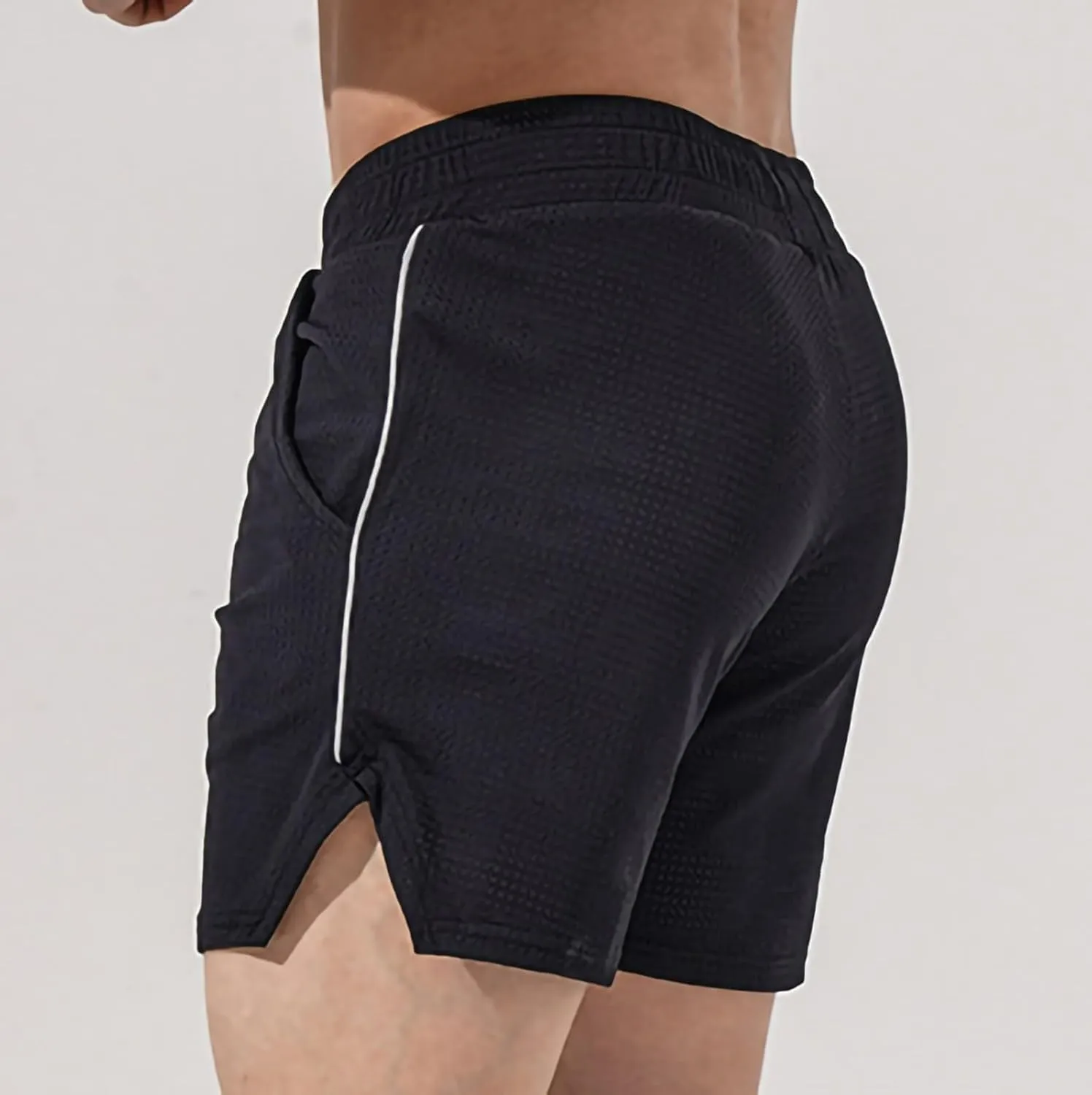 Mens Running Athletic Shorts Mesh Quick Dry Shorts Drawstring Pants Stretchy Gym Sport Shorts Comfy Breathable Short